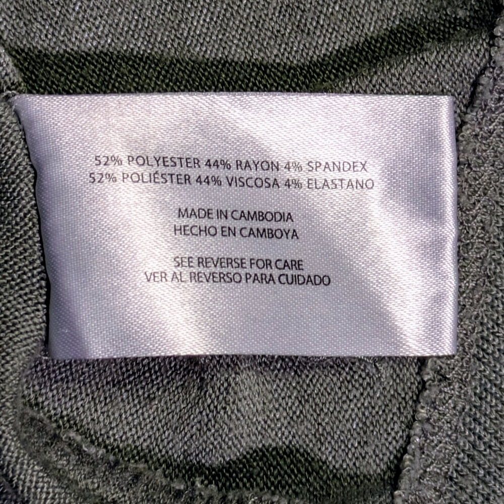 Banana Republic Long‎ Sleeve T-shirt  Olive Green Soft Light-Weight Classic XL - Picture 10 of 10
